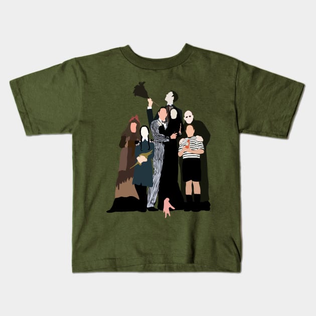 Minimalist Addams Family Kids T-Shirt by sigsin